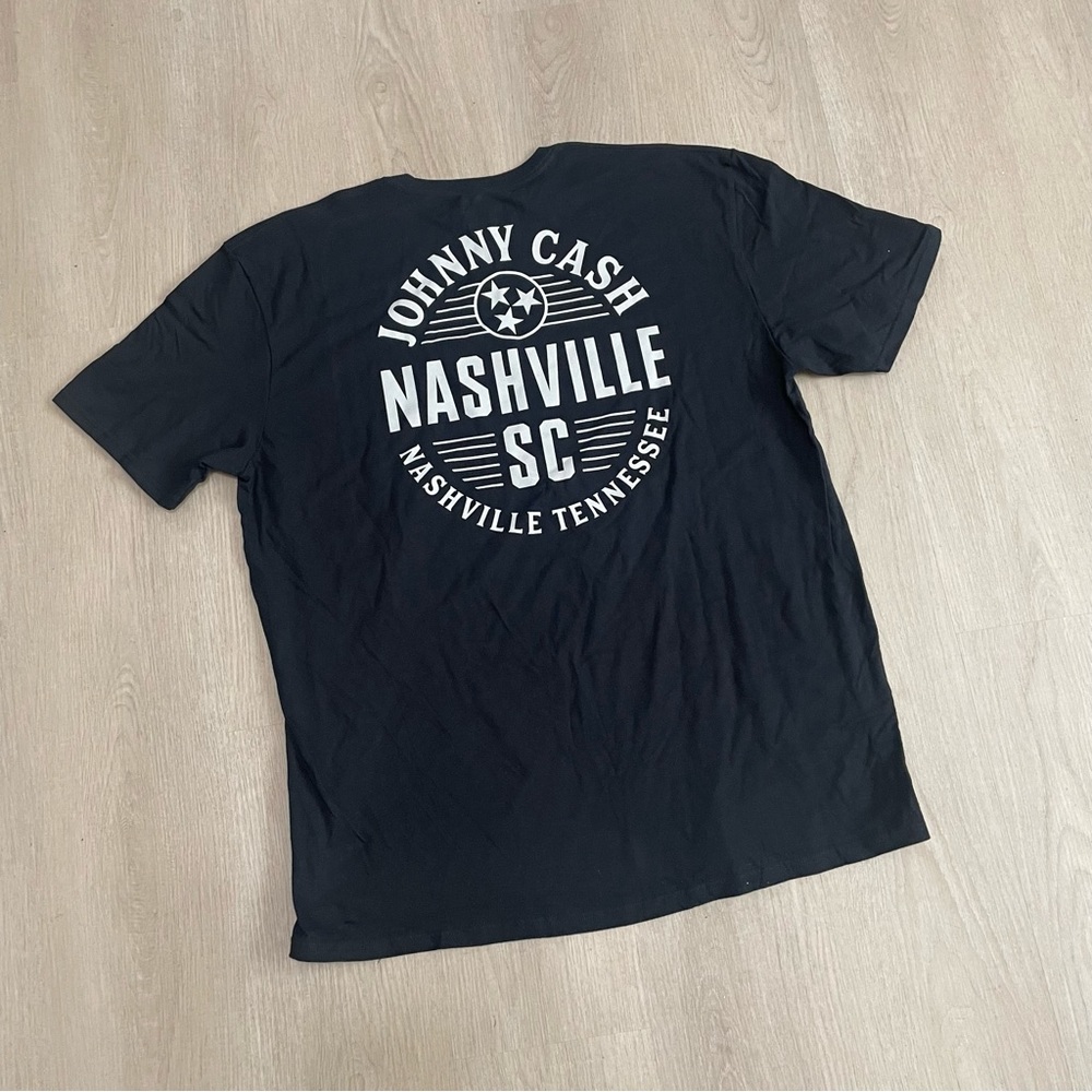 Fanatics Nashville SC x Johnny Cash Men in Black Tee “Black / Grey”